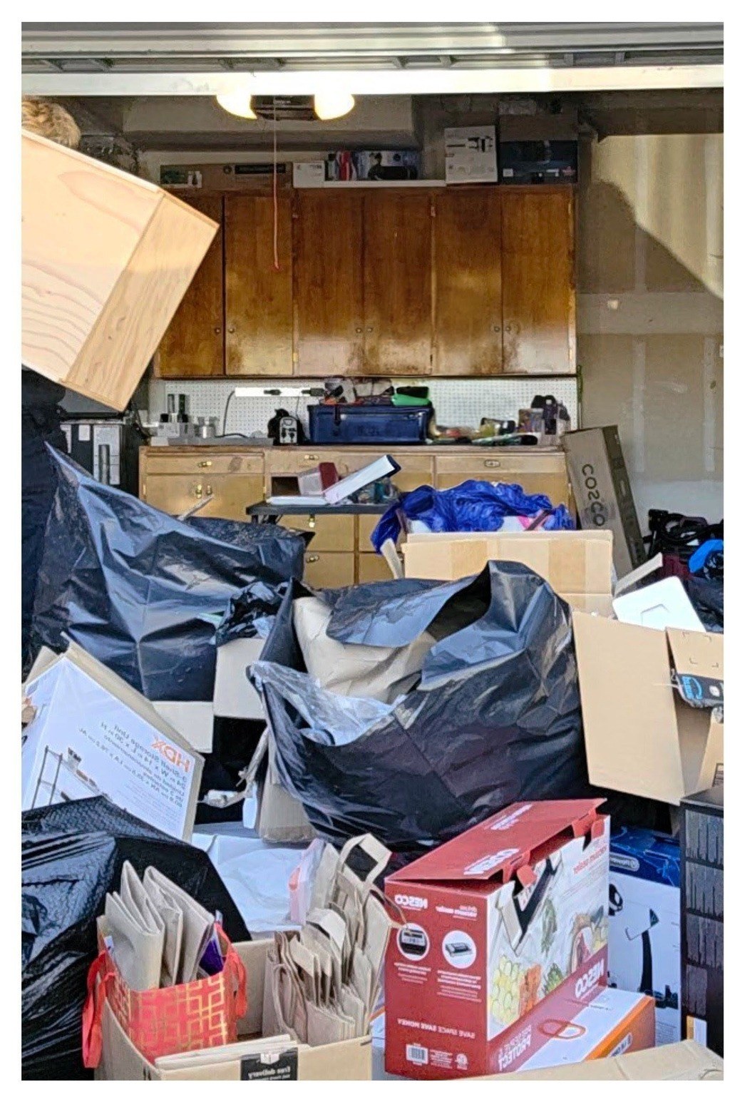 Workshop cabinets garage flip — before